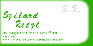 szilard ritzl business card